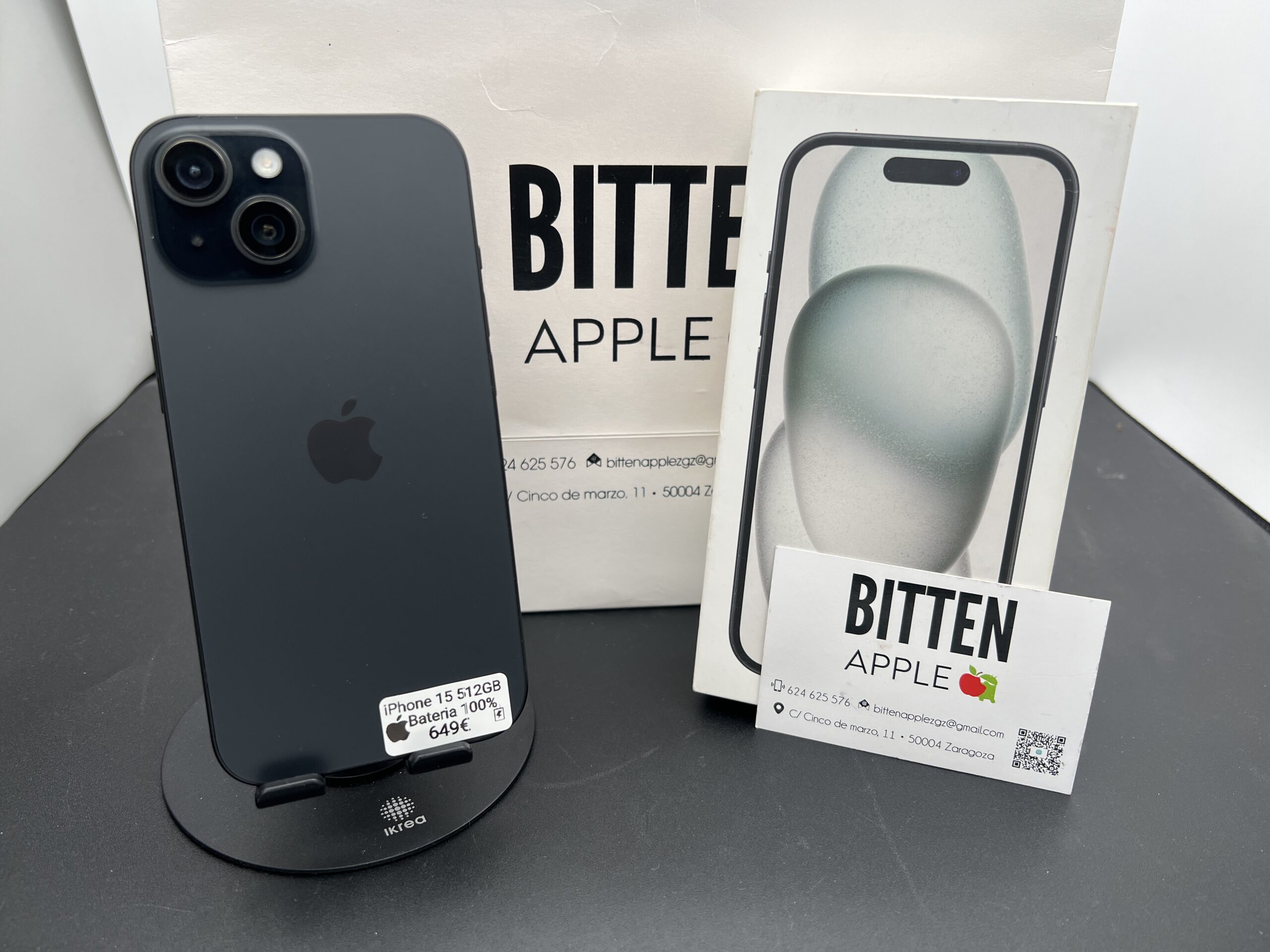 iPhone 15 512GB Negro (Black) - Batería Nueva 100%
