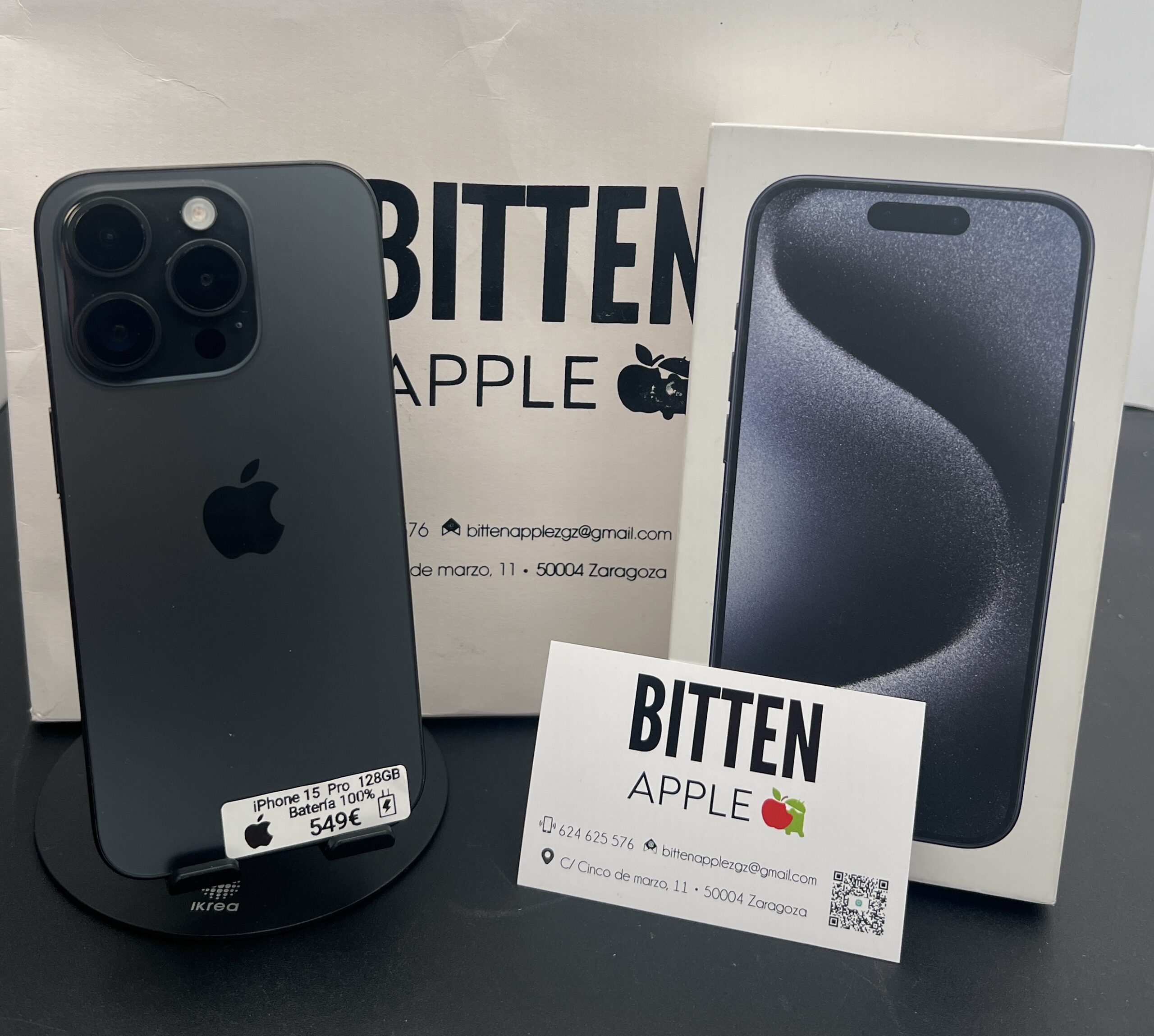 iPhone 15 Pro 128GB · (Black Titanium) · Batería Nueva 100%