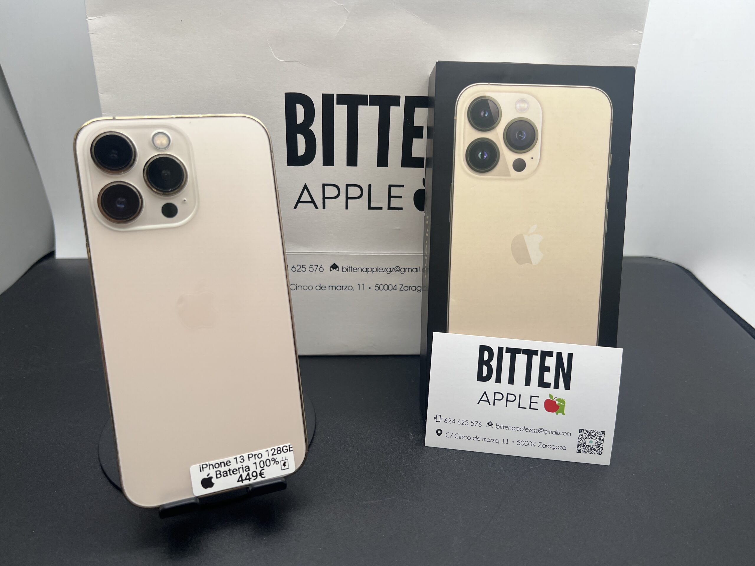 iPhone 13 Pro 128GB · Oro (Gold) · Batería Nueva 100%