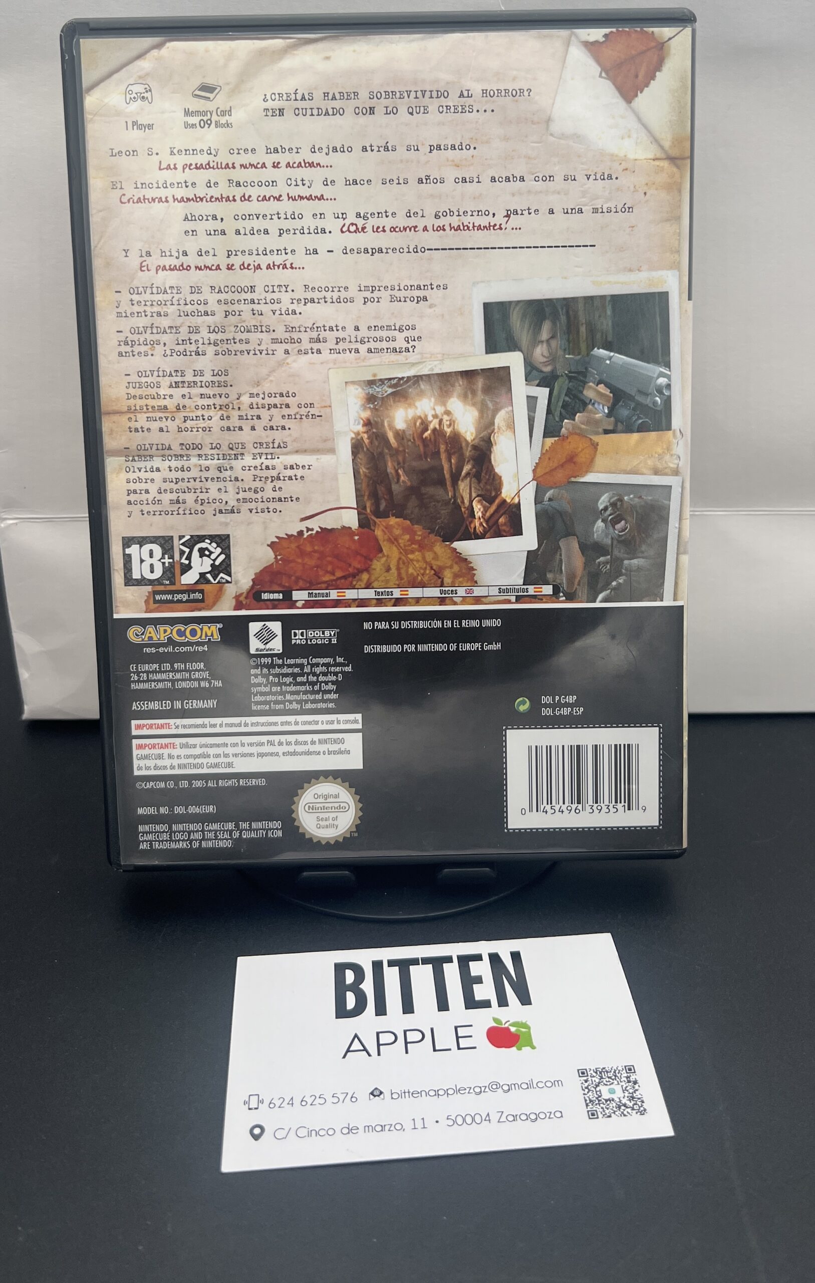 Resident Evil 4 (Nintendo GameCube) · Versión PAL · Carátula Original y Manual - Imagen 6