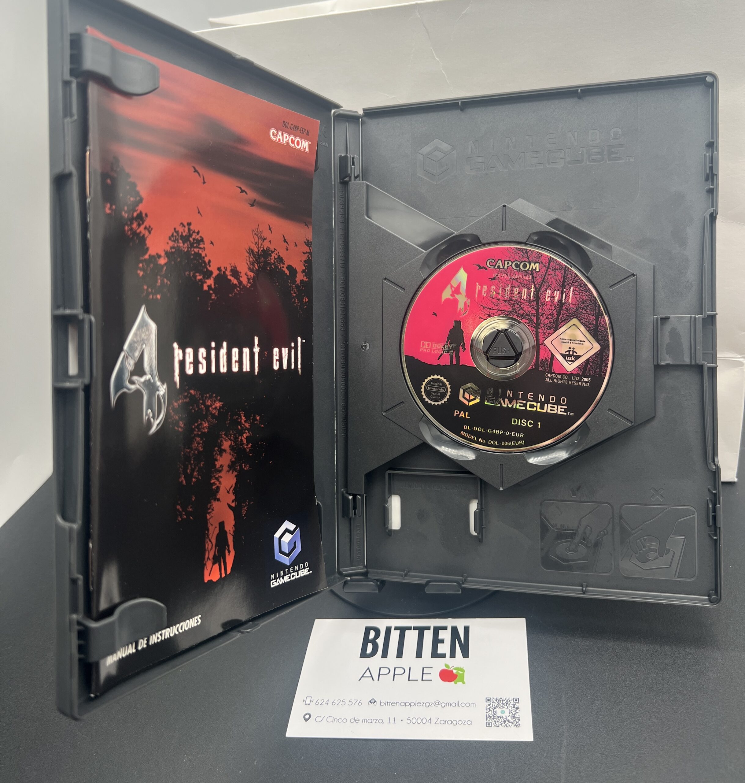 Resident Evil 4 (Nintendo GameCube) · Versión PAL · Carátula Original y Manual - Imagen 4