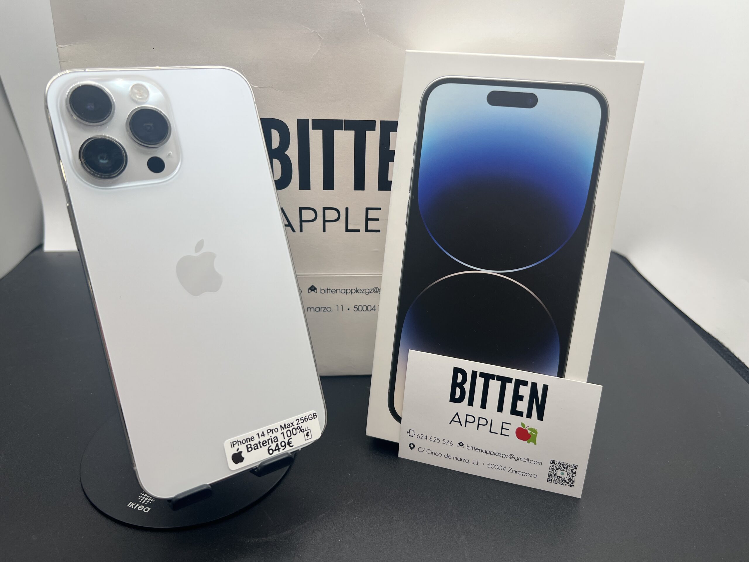iPhone 14 Pro Max — 256 GB Silver — Batería Nueva al 100%