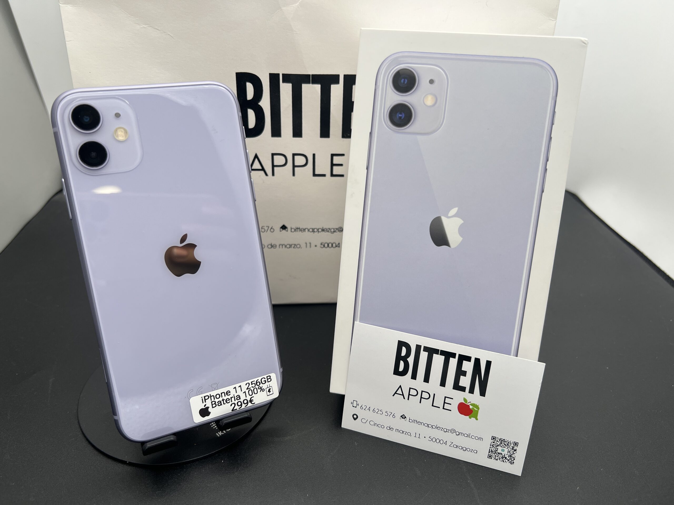 iPhone 11 256GB · Morado (Purple) · Batería Nueva 100%