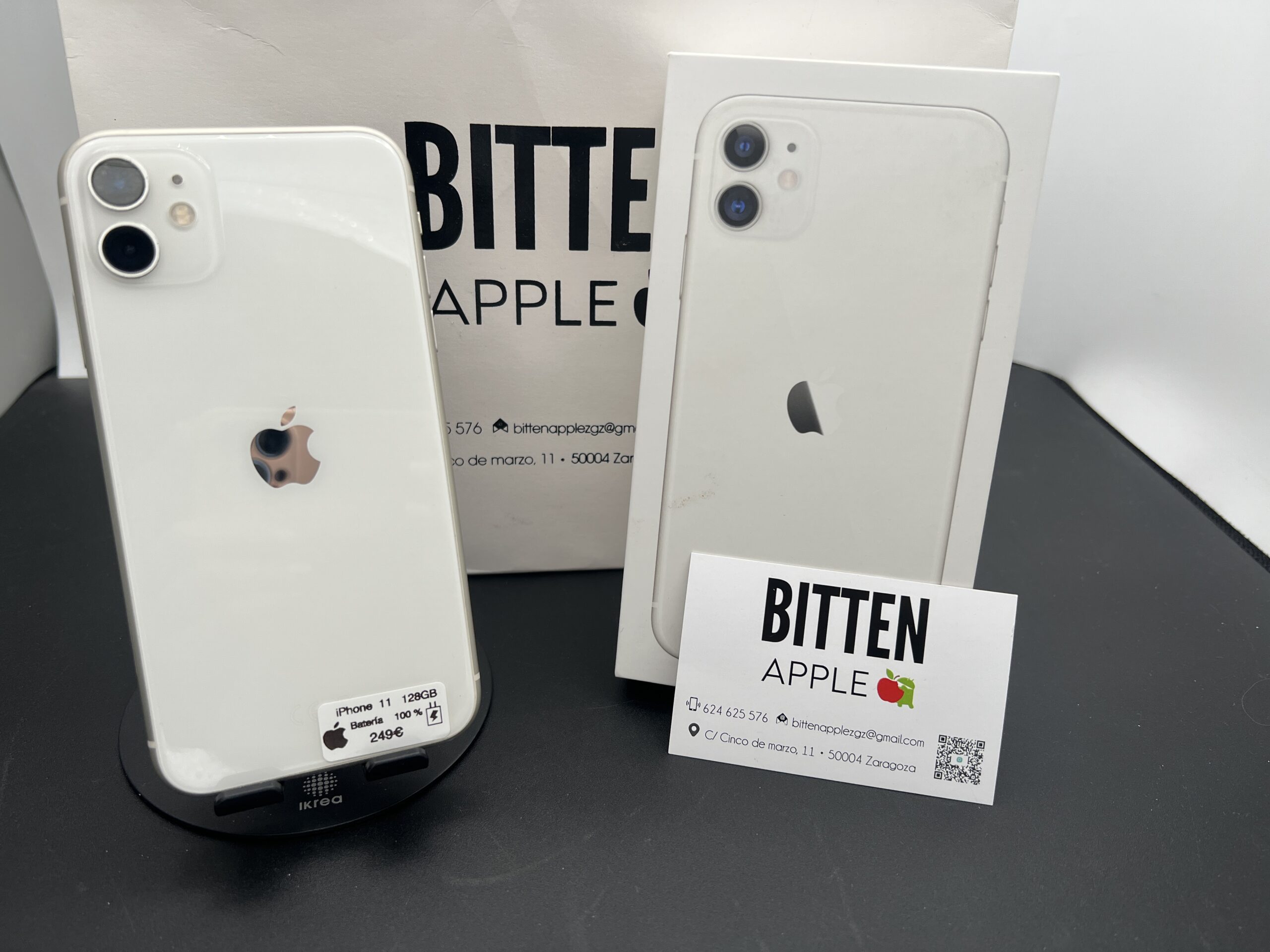 iPhone 11 128GB · Blanco (White) · Batería Nueva 100%