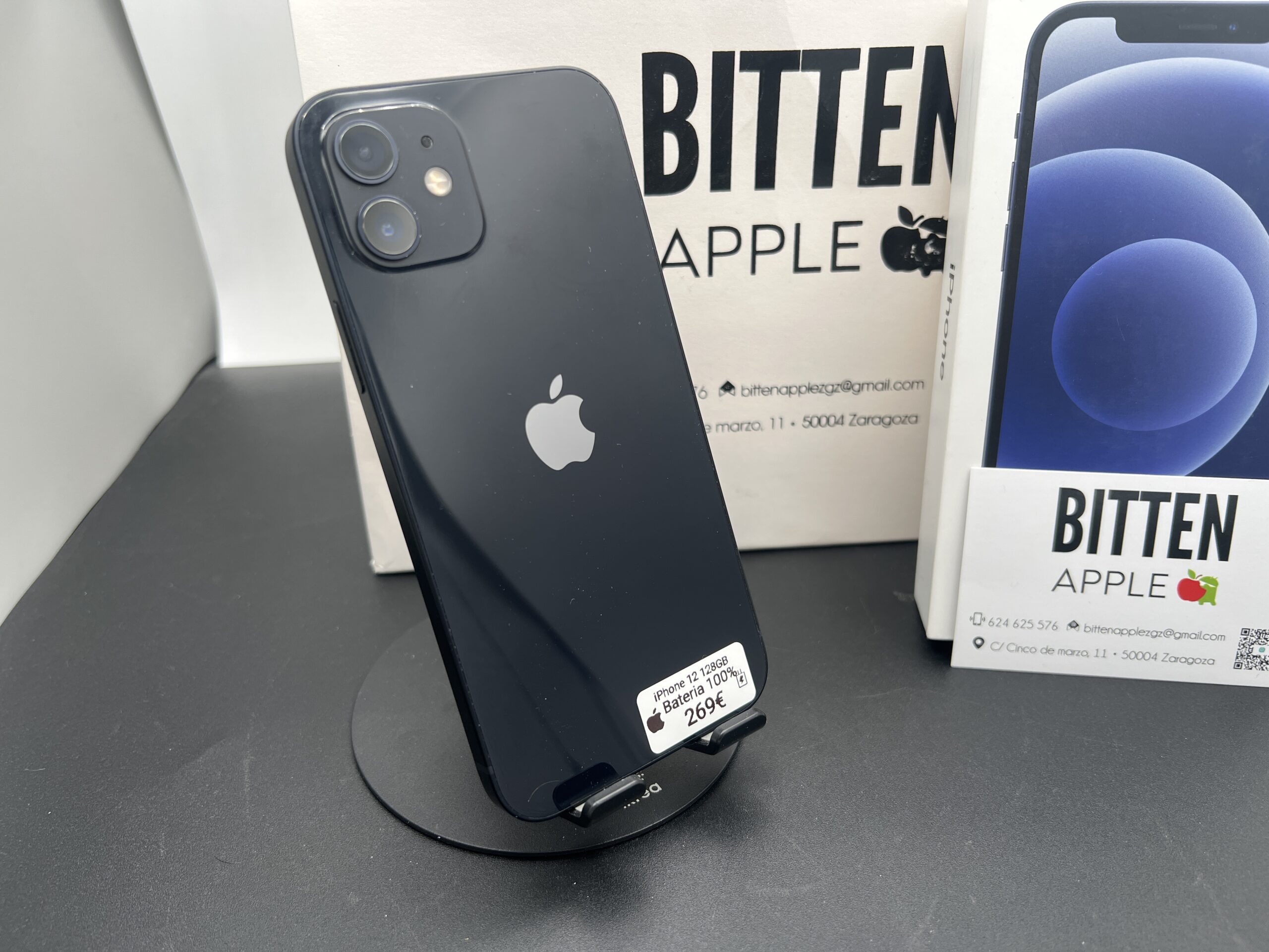iPhone 12 128GB · Negro (Black) · Batería Nueva 100% - Imagen 4
