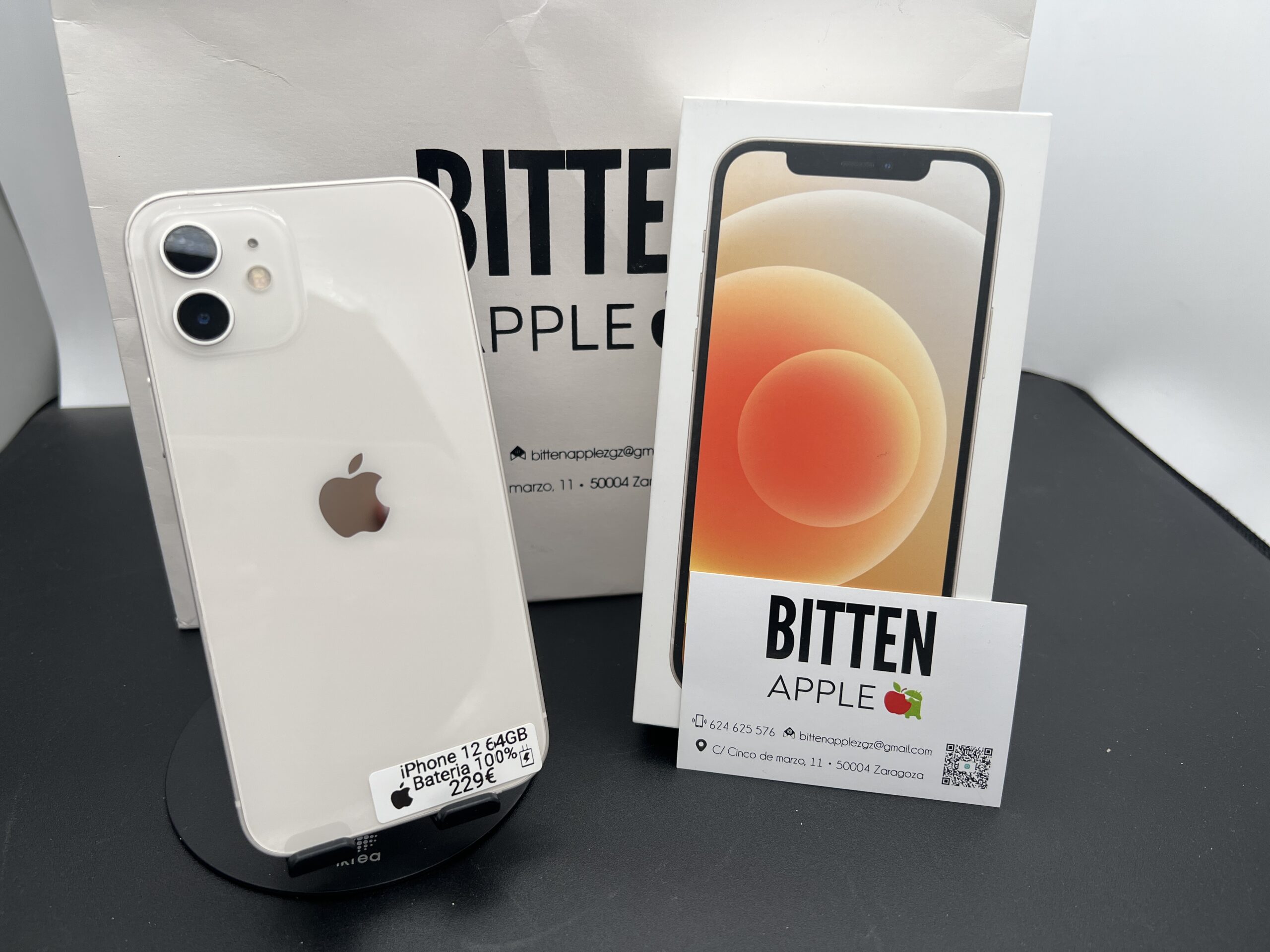 iPhone 12 64GB · Blanco (White) · Batería Nueva 100%