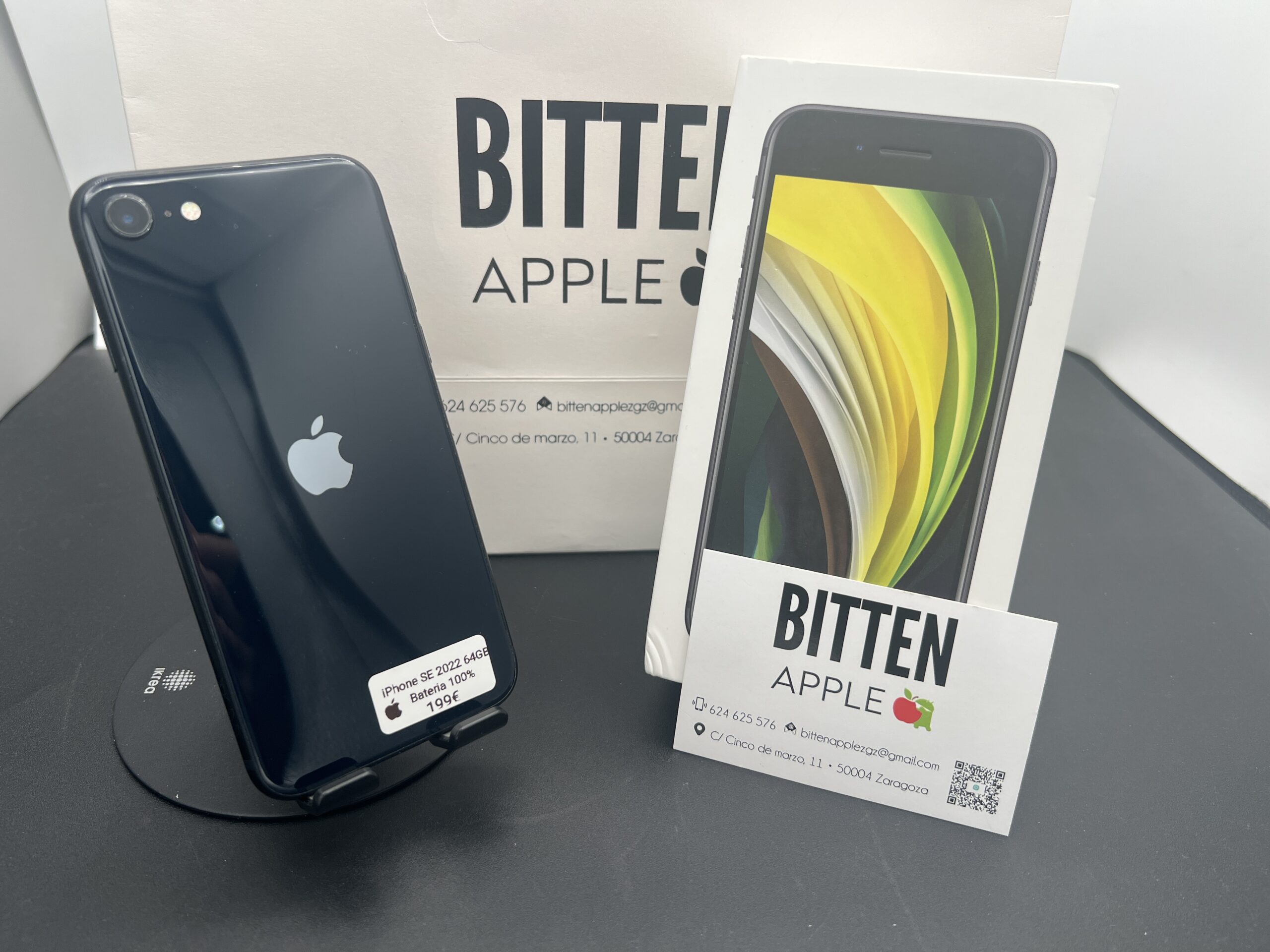 iPhone SE (2022) — 64 GB Midnight — Batería Nueva al 100%