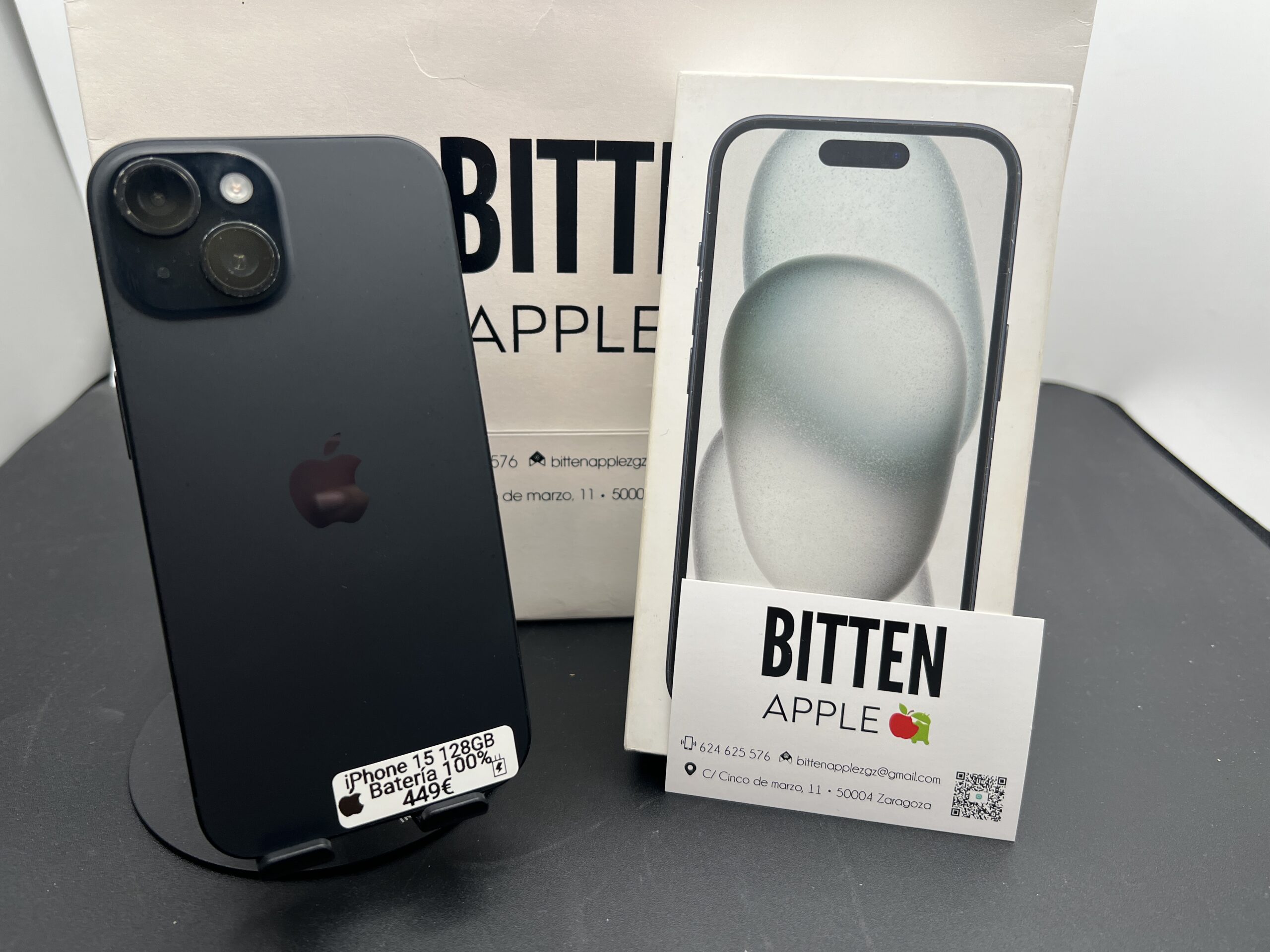 iPhone 15 — 128 GB Black — Batería Original al 100%