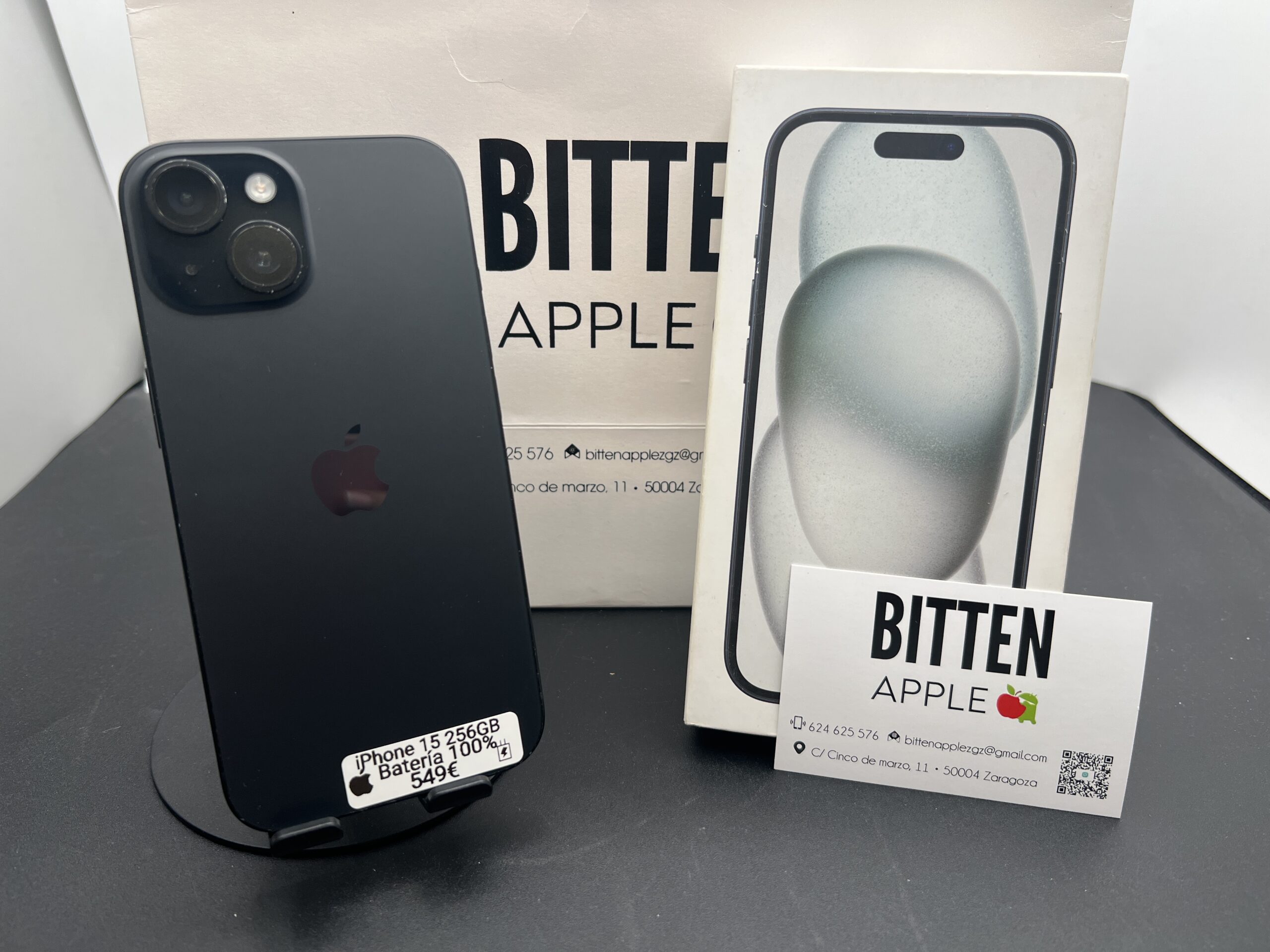 iPhone 15 — 256 GB Black — Batería Nueva al 100%