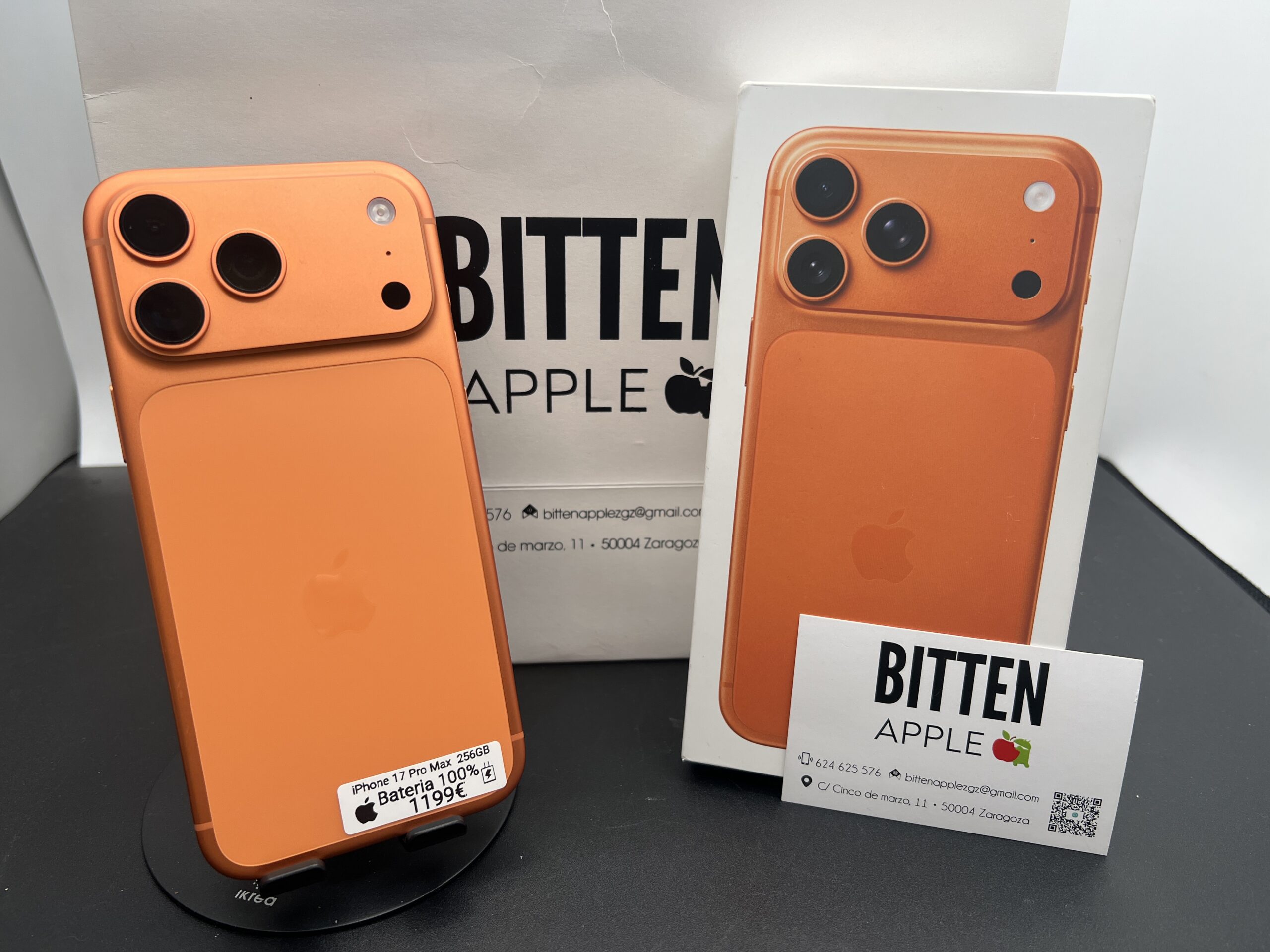 iPhone 17 Pro Max 256GB · Naranja Cósmico (Cosmic Orange) · Batería Original al 100%