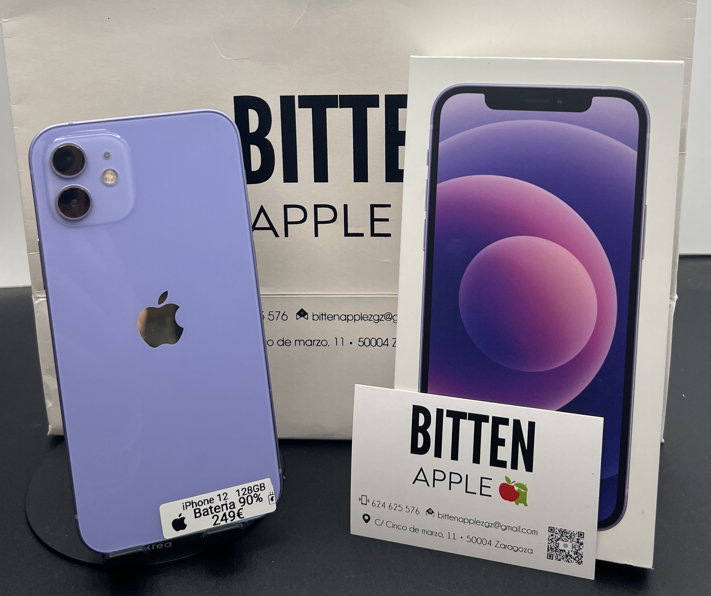 iPhone 12 128GB Purple - Batería original 90%
