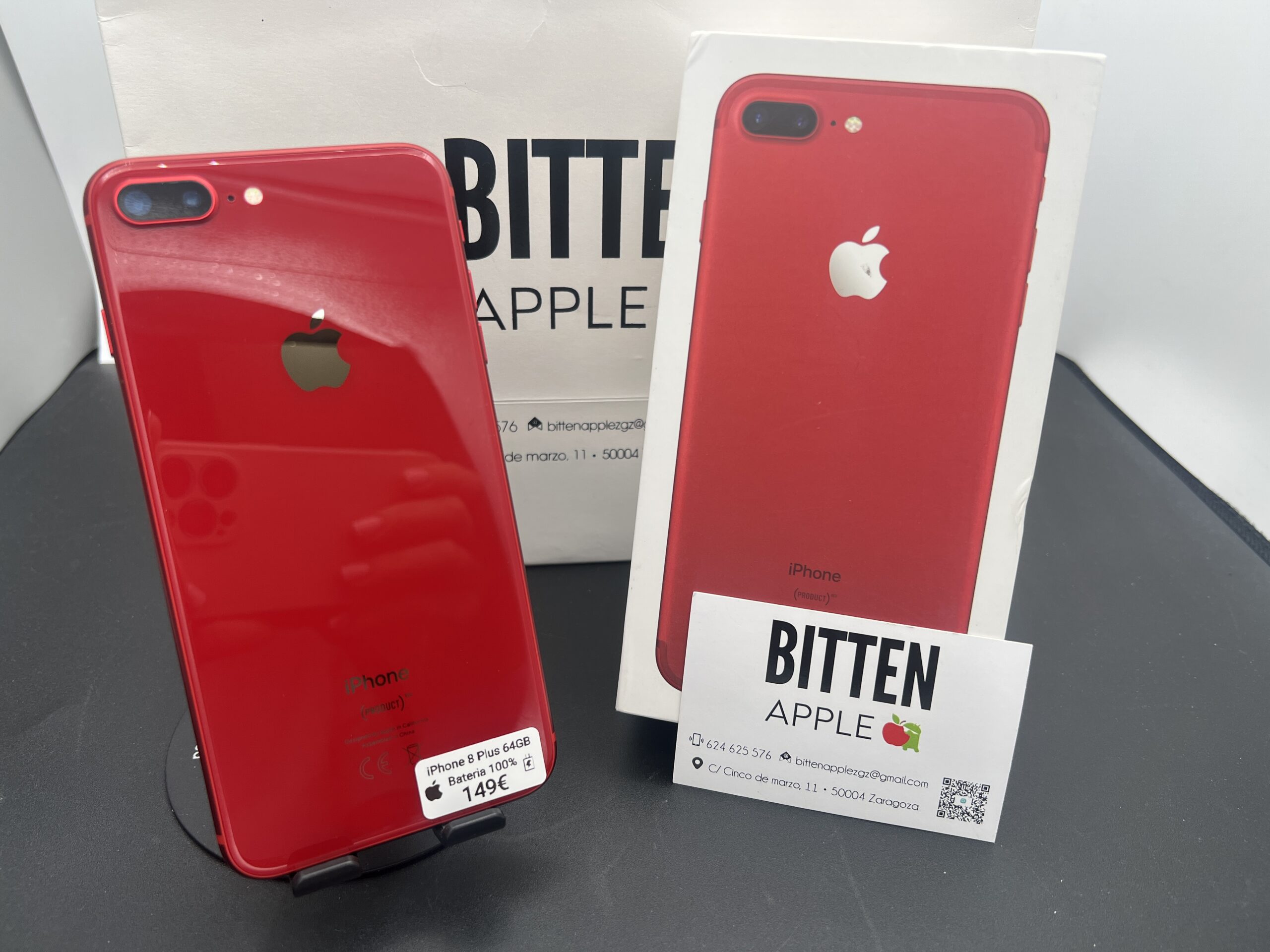 iPhone 8 Plus — 64 GB Red — Batería Nueva al 100%