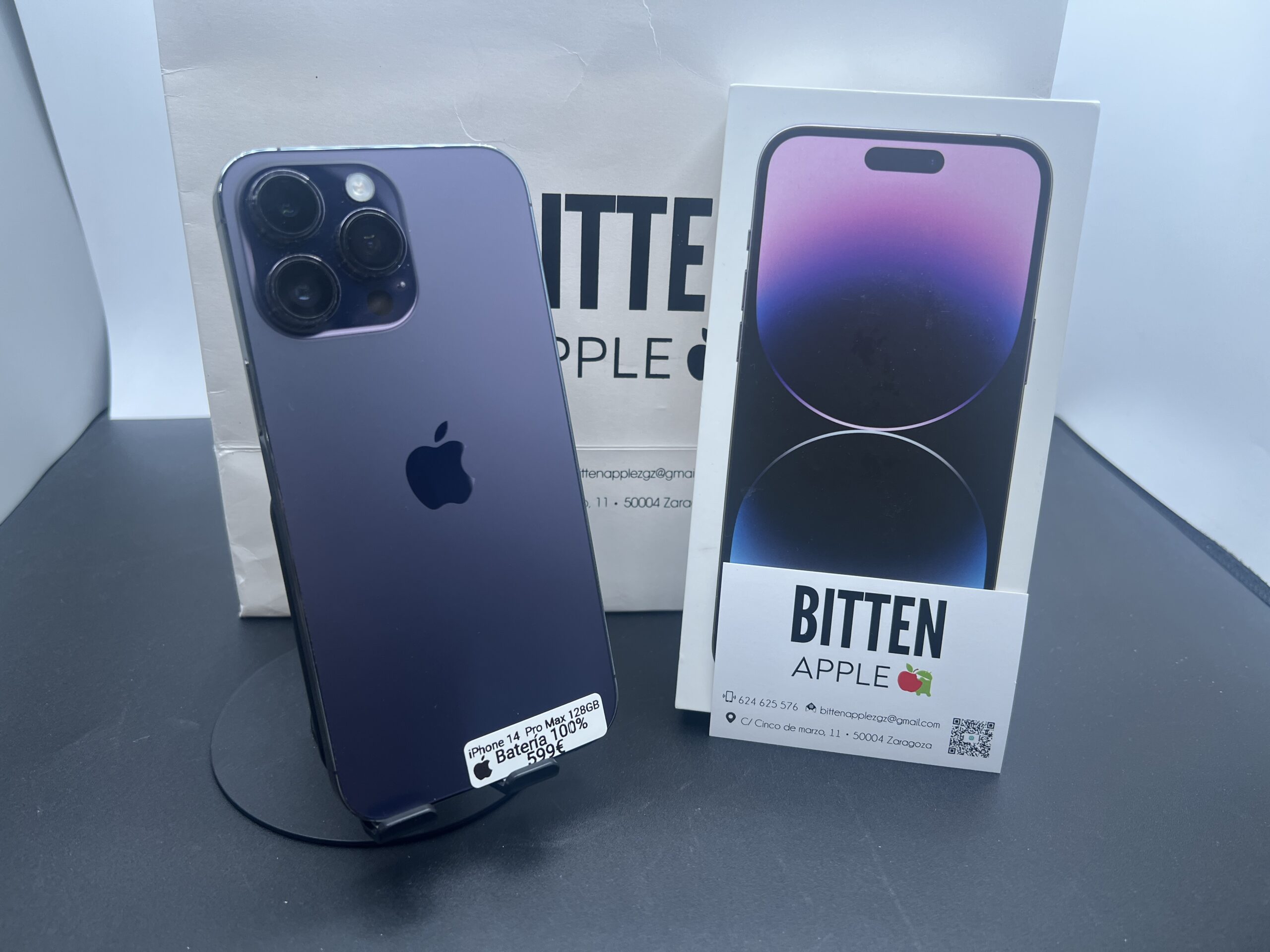 iPhone 14 Pro Max — 128 GB Purple — Batería Nueva al 100%