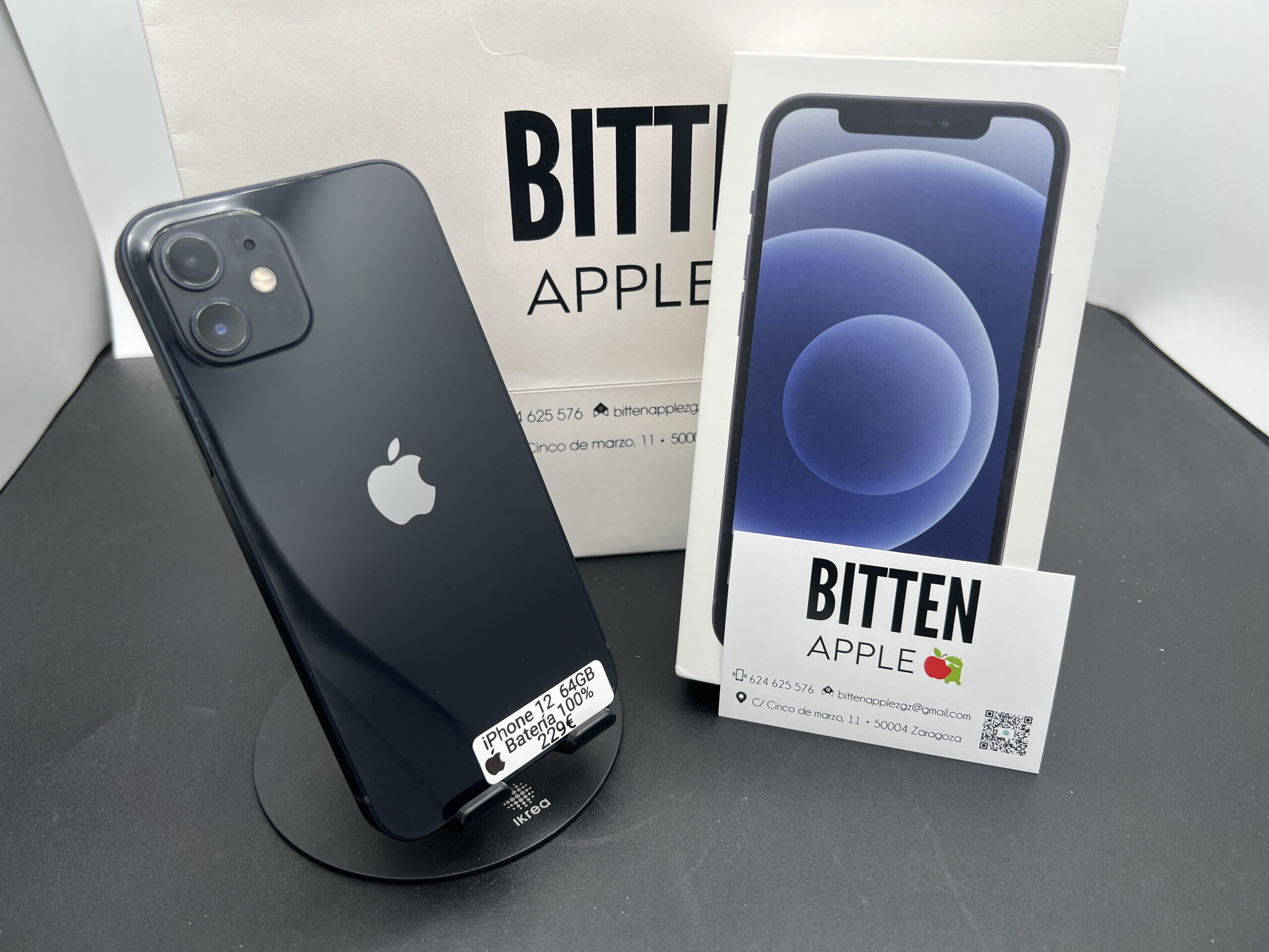 iPhone 12 — 64 GB Black — Batería Nueva al 100%