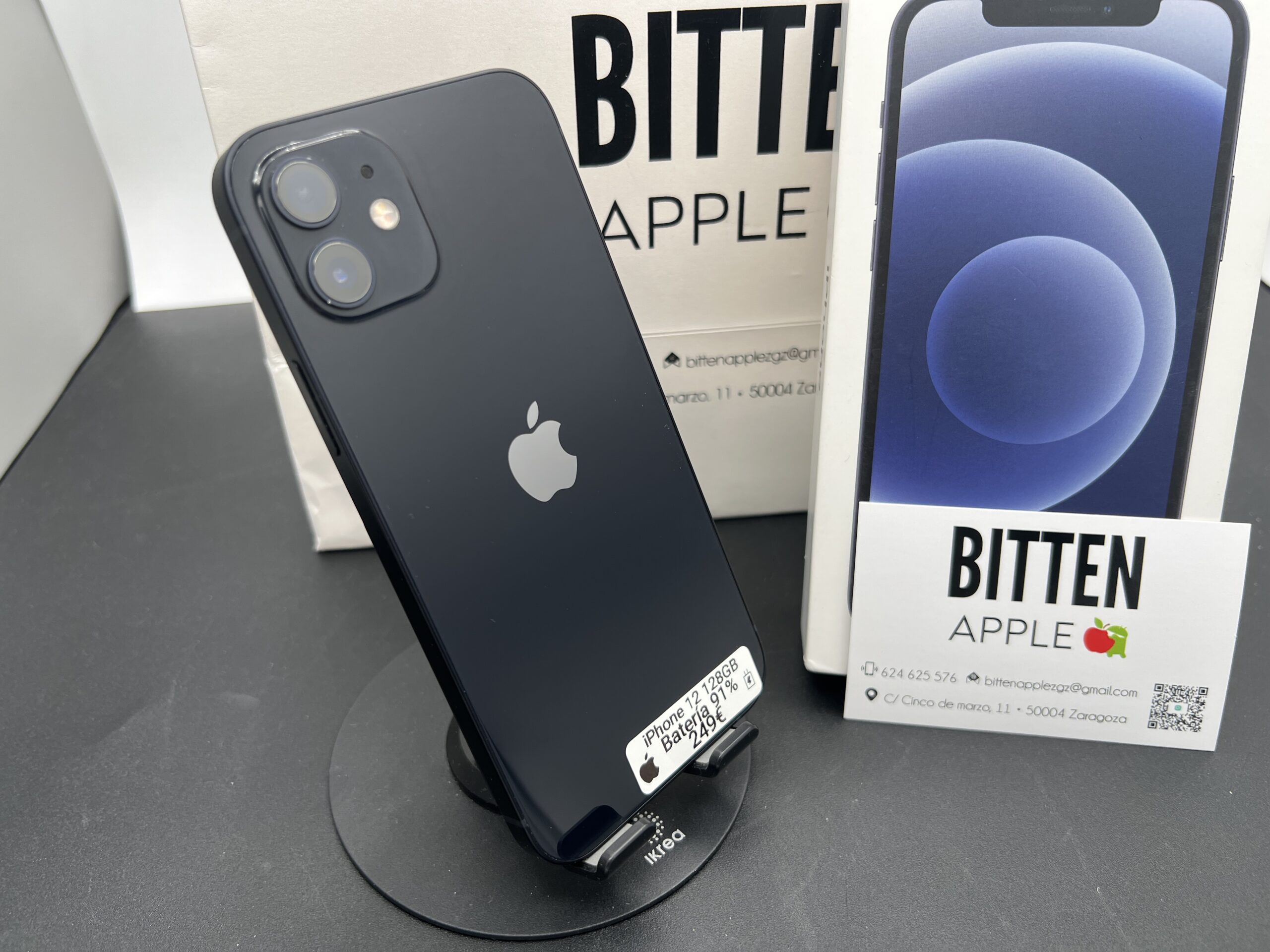 iPhone 12 — 128 GB Black — Batería al 91%