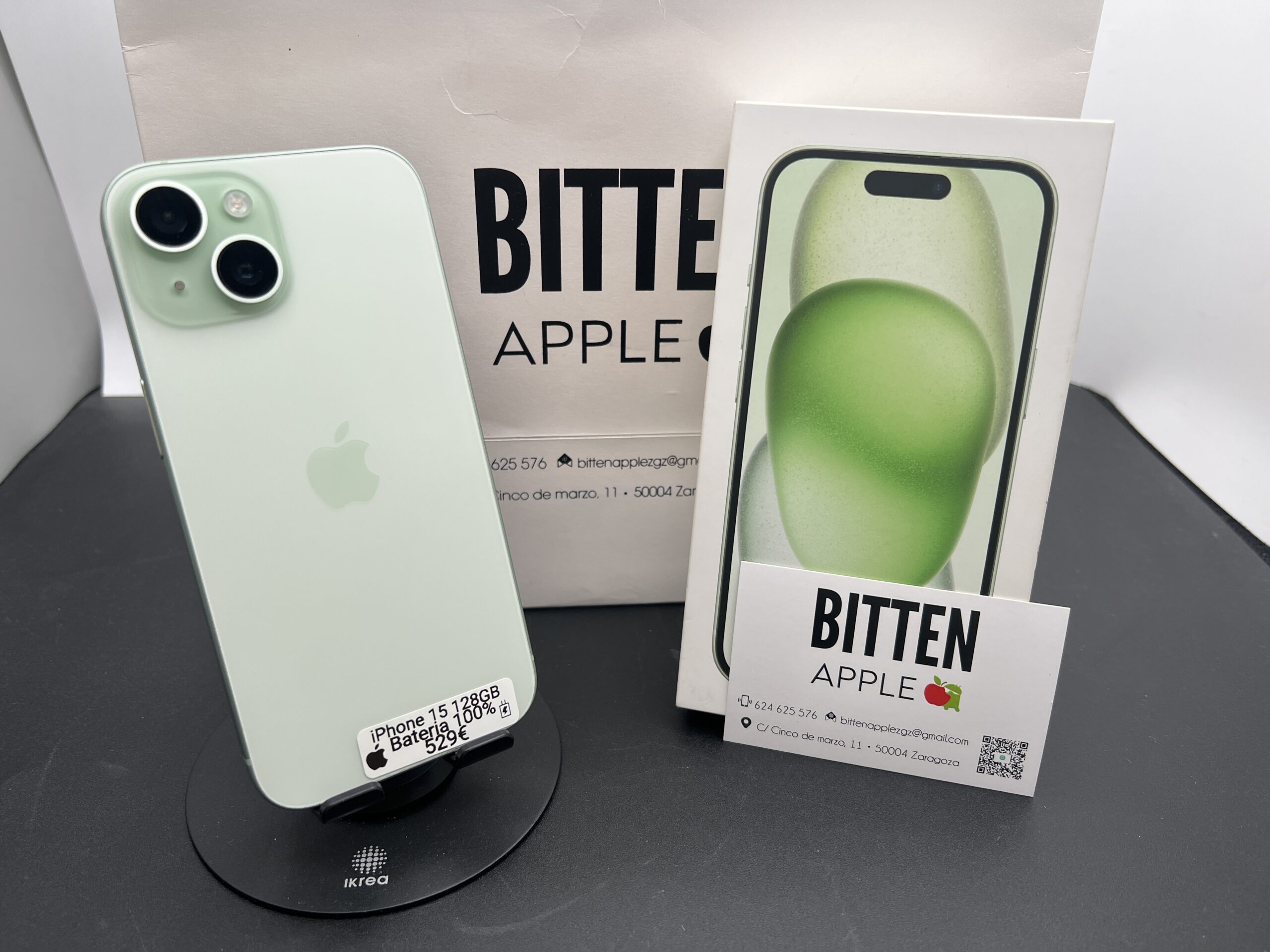 iPhone 15 — 128 GB Green — Batería Nueva al 100%