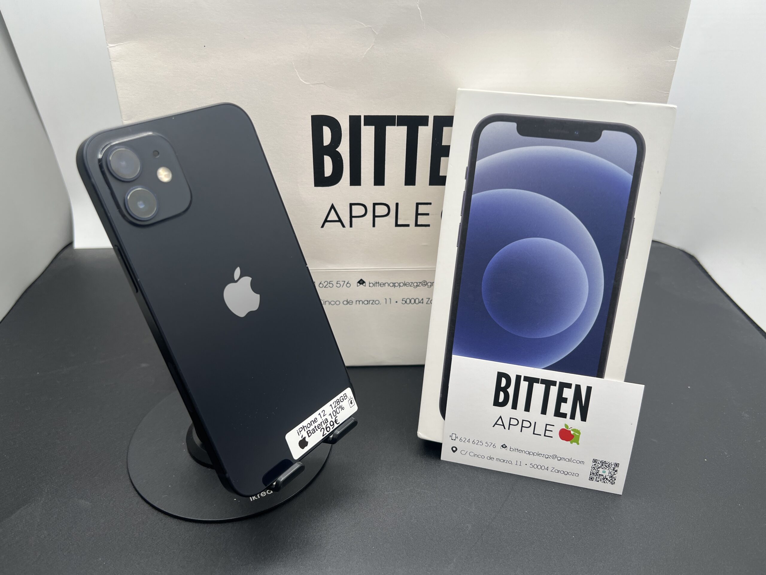 iPhone 12 128GB Black - Batería nueva 100%