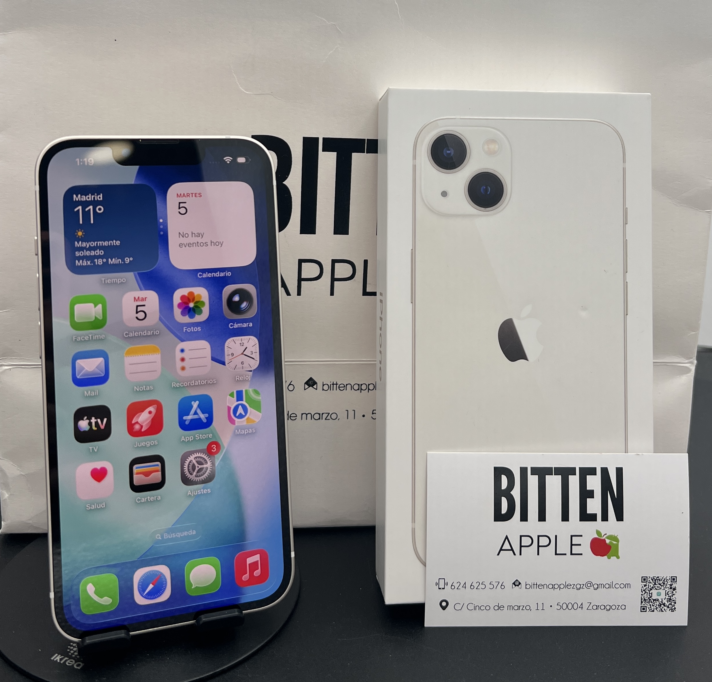 iPhone 13 128GB White - Batería nueva 100% - Imagen 4