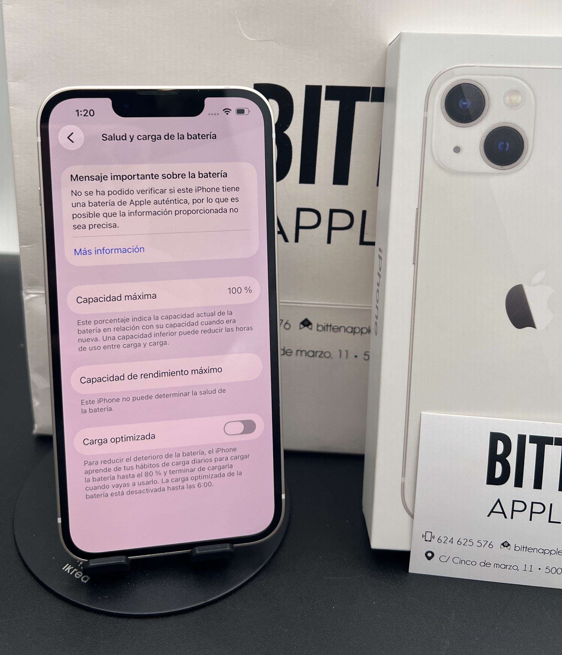 iPhone 13 128GB White - Batería nueva 100% - Imagen 3