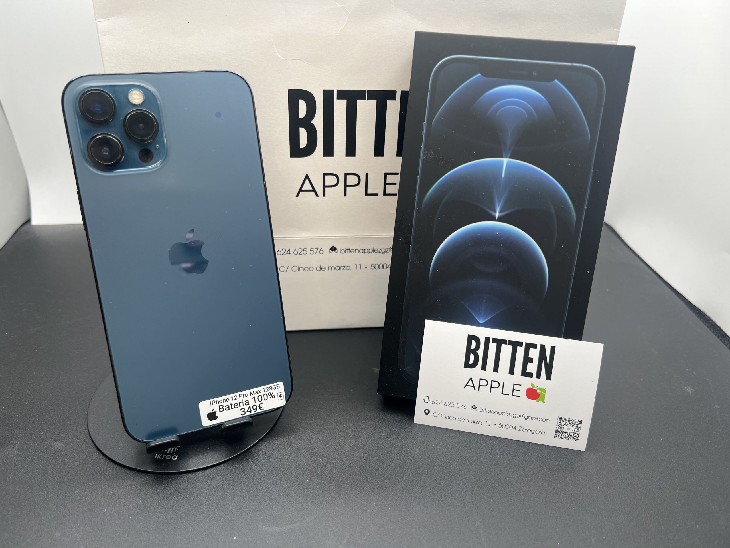 iPhone 12 Pro Max 128GB Pacific Blue - Batería nueva 100%