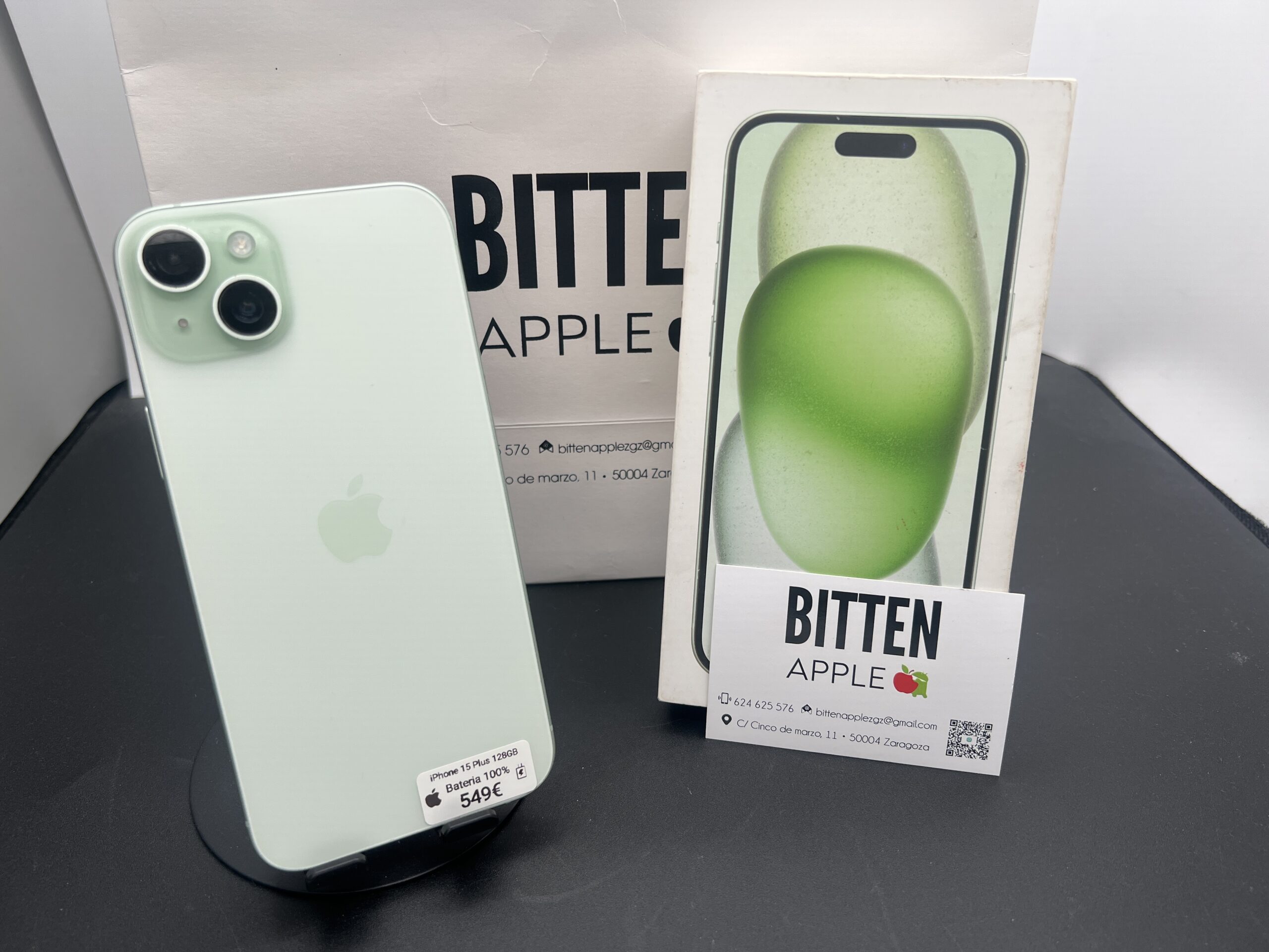 iPhone 15 Plus 128GB Green - Batería nueva 100%